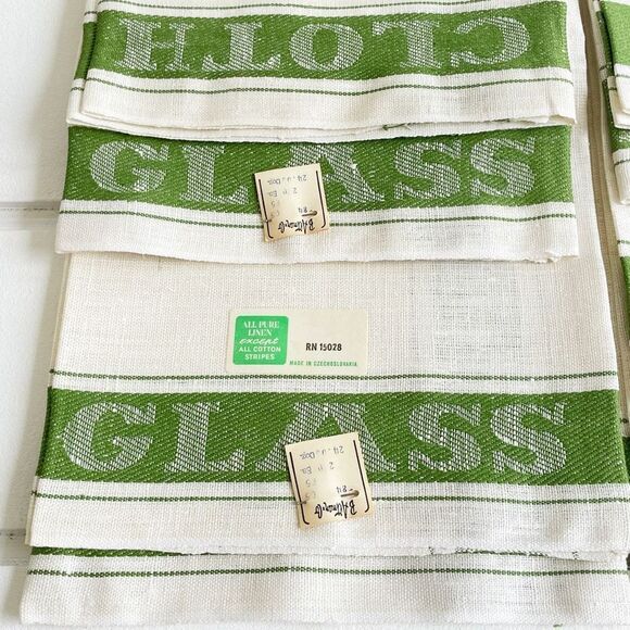 B Altman & Co Vintage 4 Piece Tea Towel Set Pure Linen 29.5"x20" NWT - Picture 4 of 8